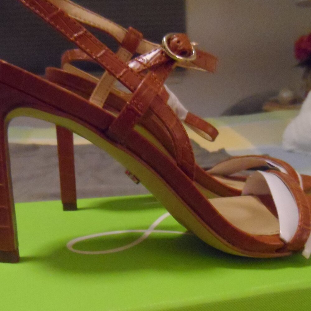 New Sam Edelman Strappy Heeled Dress Doran Sandals Brown Sz 7M - Picture 2 of 14